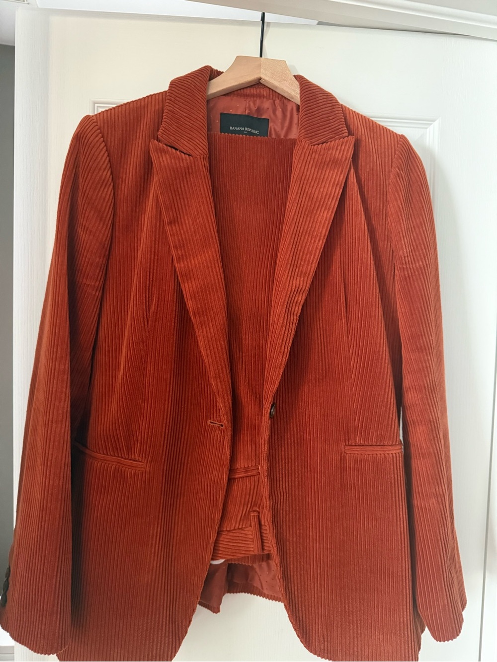 Banana Republic Women's Rust-Orange Corduroy Blazer